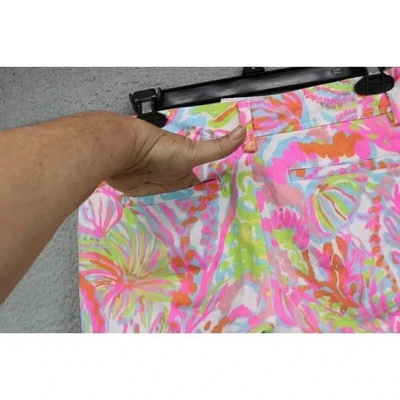 Lilly Pulitzer Women's Callahan Shorts-Neon-Size 0-Pockets - Picture 10 of 11